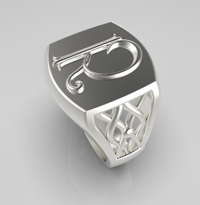 Alphabet Latin R 3D print model_15