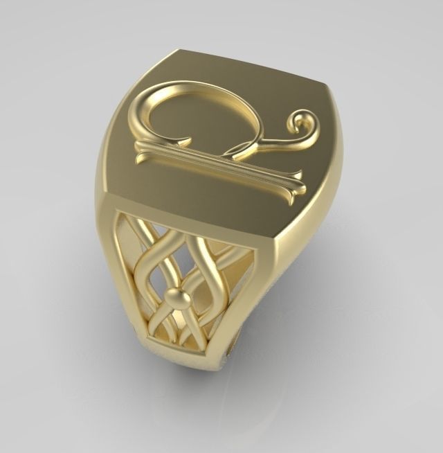 Alphabet Latin R 3D print model_5