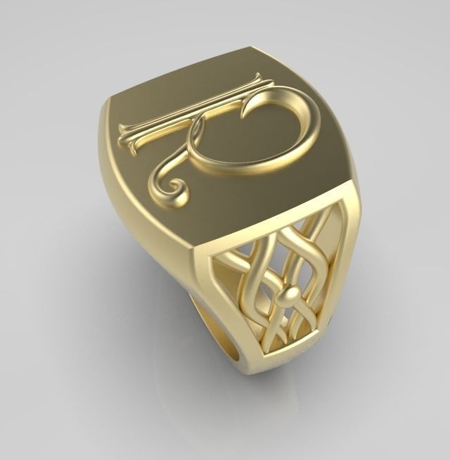 Alphabet Latin R 3D print model_7