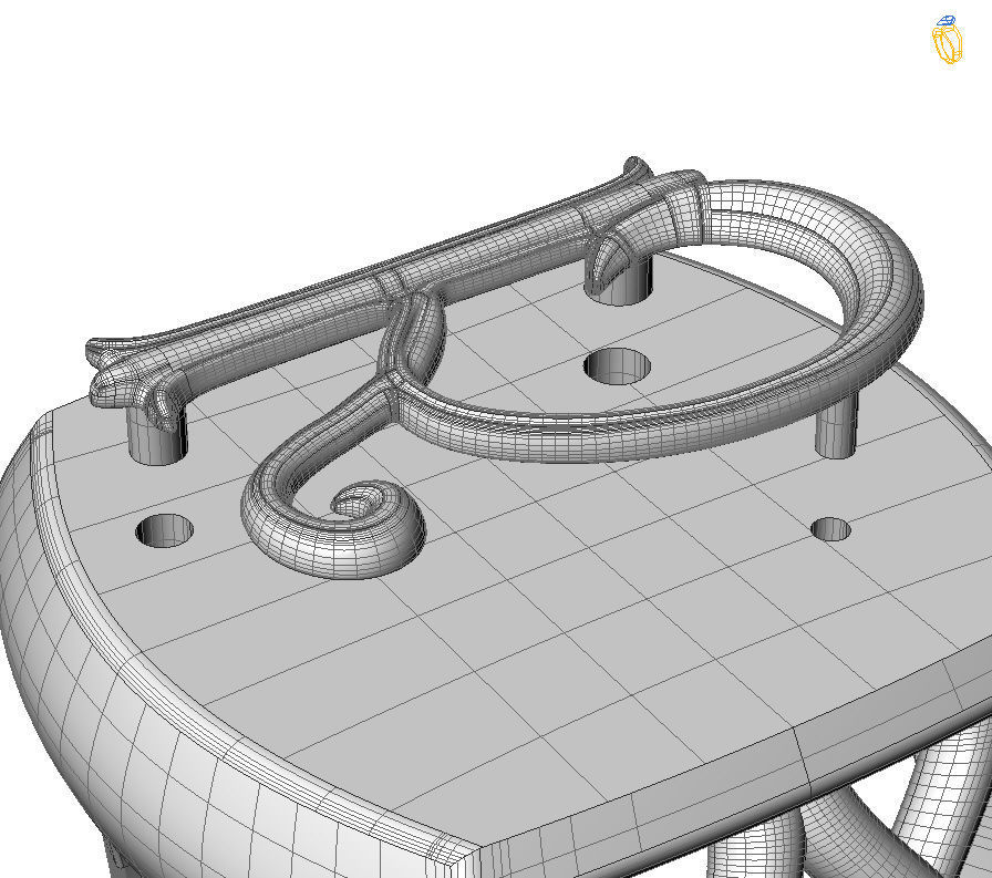 Alphabet Latin R 3D print model_1