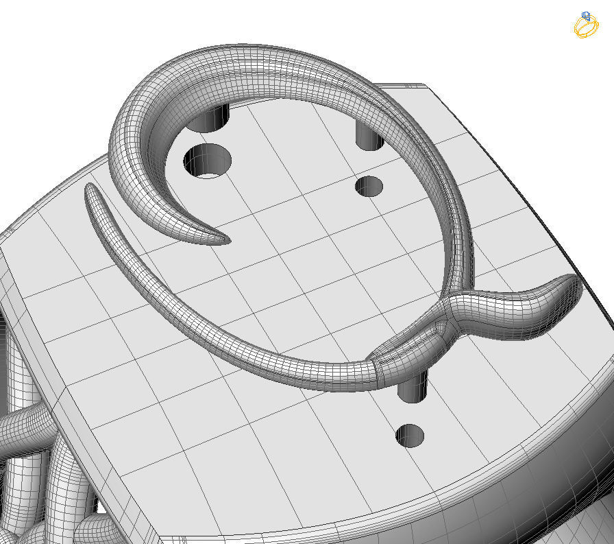 Alphabet Latin Q 3D print model_1