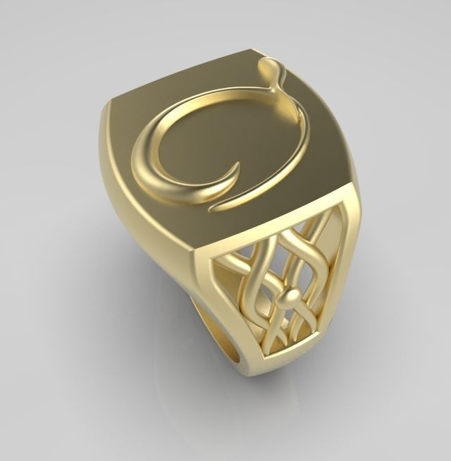 Alphabet Latin Q 3D print model_4