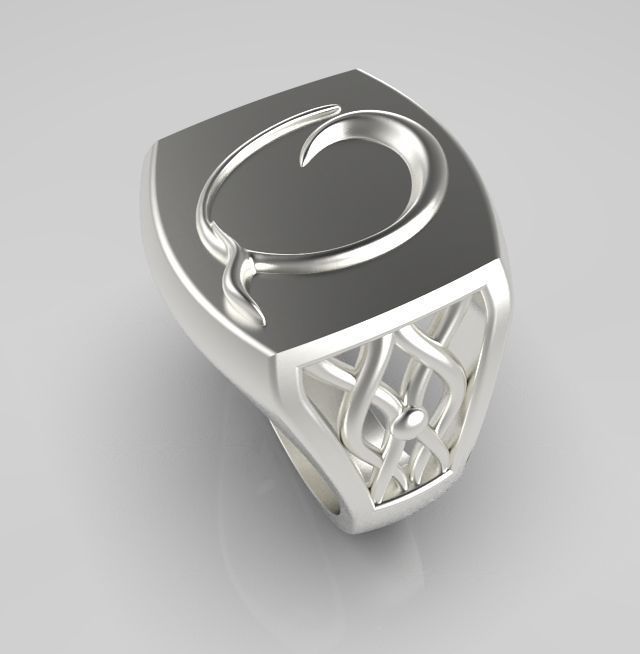 Alphabet Latin Q 3D print model_15