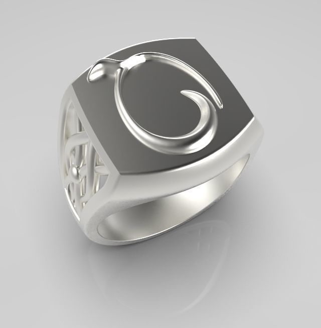 Alphabet Latin Q 3D print model_9