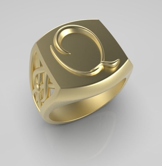 Alphabet Latin Q 3D print model_2