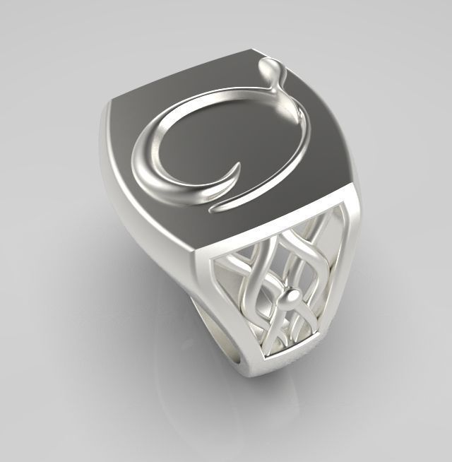 Alphabet Latin Q 3D print model_11