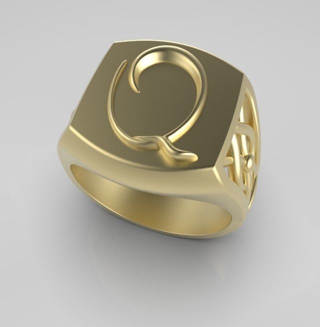 Alphabet Latin Q 3D print model_6