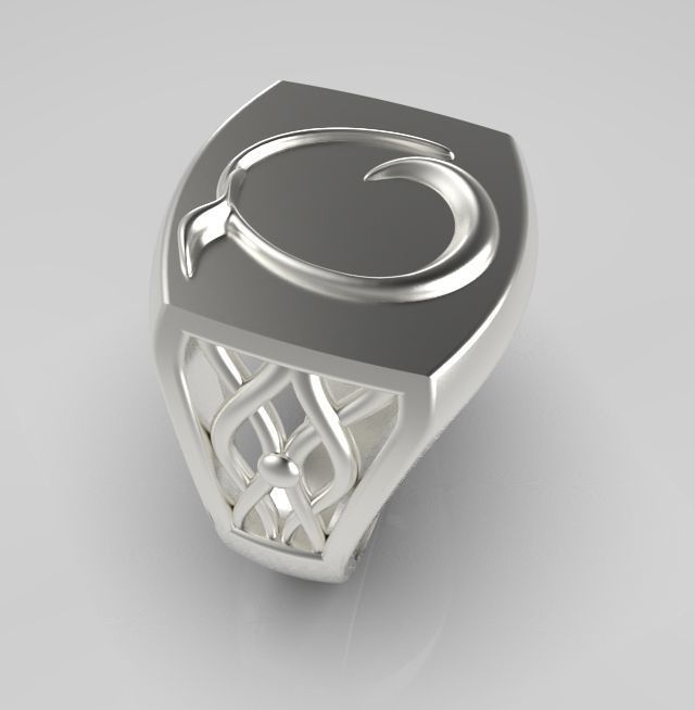 Alphabet Latin Q 3D print model_16