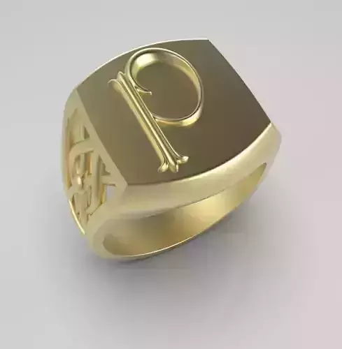 Alphabet Latin P 3D print model