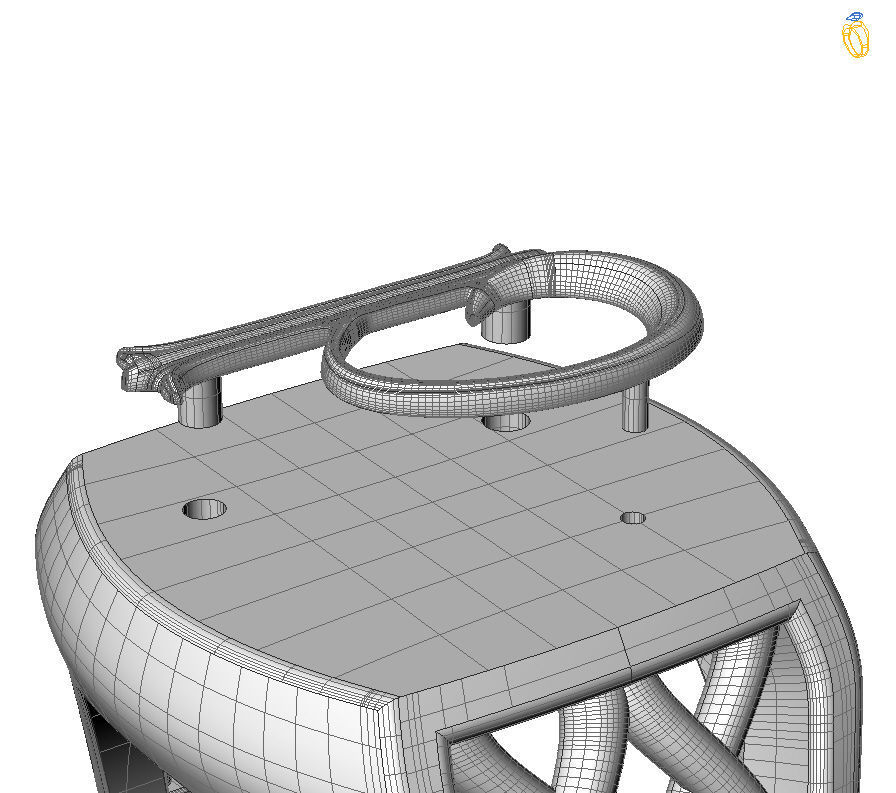 Alphabet Latin P 3D print model_1