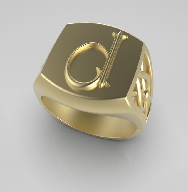 Alphabet Latin P 3D print model_3