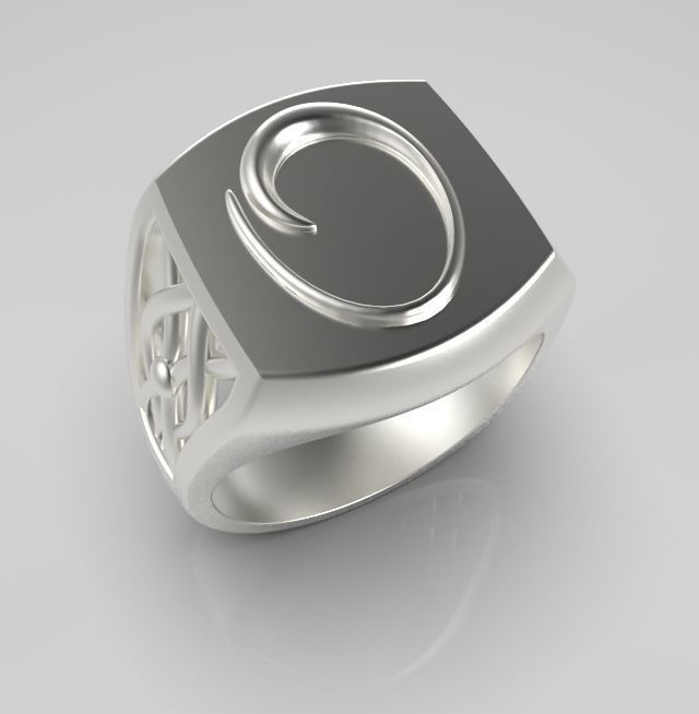 Alphabet Latin O 3D print model_13