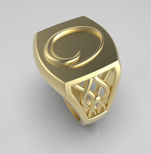 Alphabet Latin O 3D print model_4