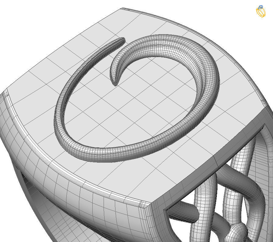 Alphabet Latin O 3D print model_20