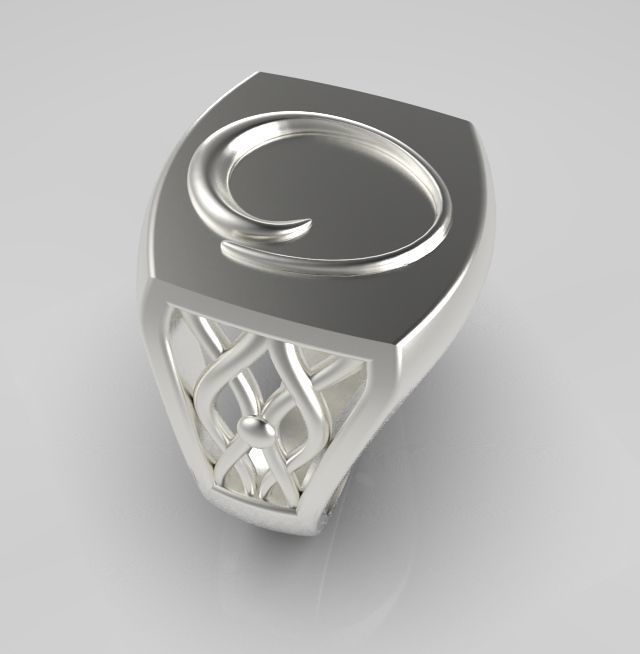 Alphabet Latin O 3D print model_12