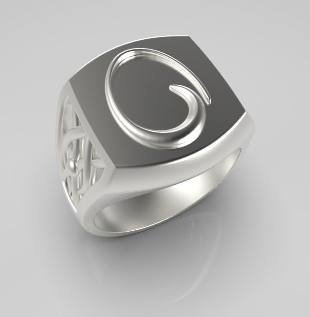 Alphabet Latin O 3D print model_9