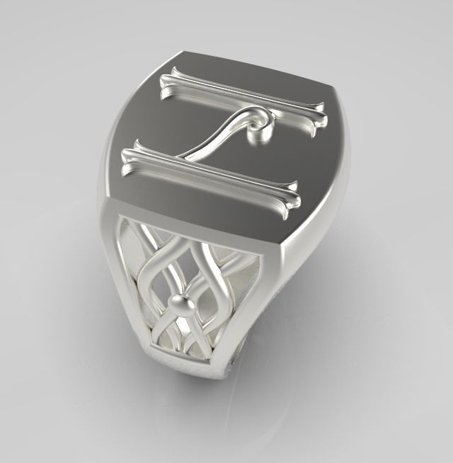 Alphabet Latin N 3D print model_12