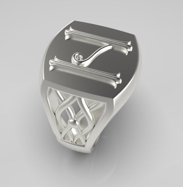 Alphabet Latin N 3D print model_16