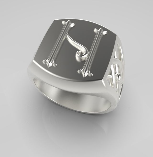 Alphabet Latin N 3D print model_14