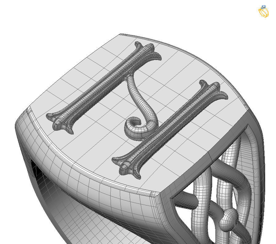 Alphabet Latin N 3D print model_20