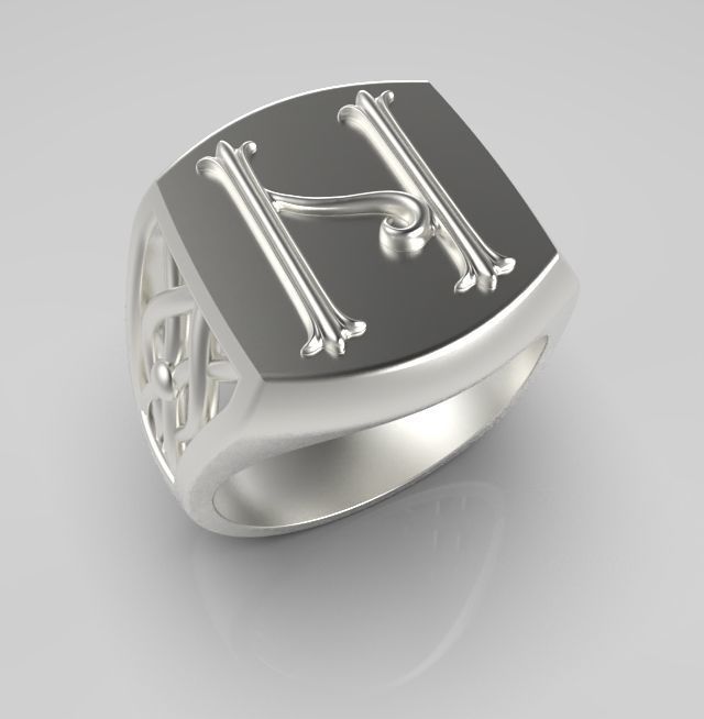 Alphabet Latin N 3D print model_13