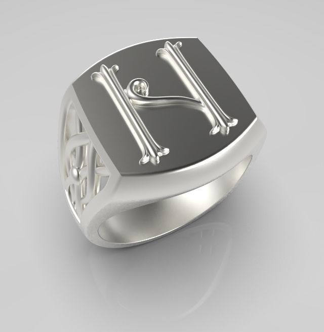 Alphabet Latin N 3D print model_9