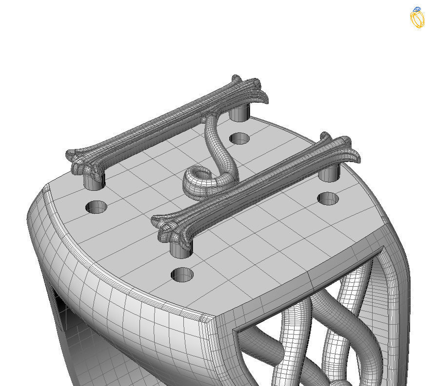 Alphabet Latin N 3D print model_1