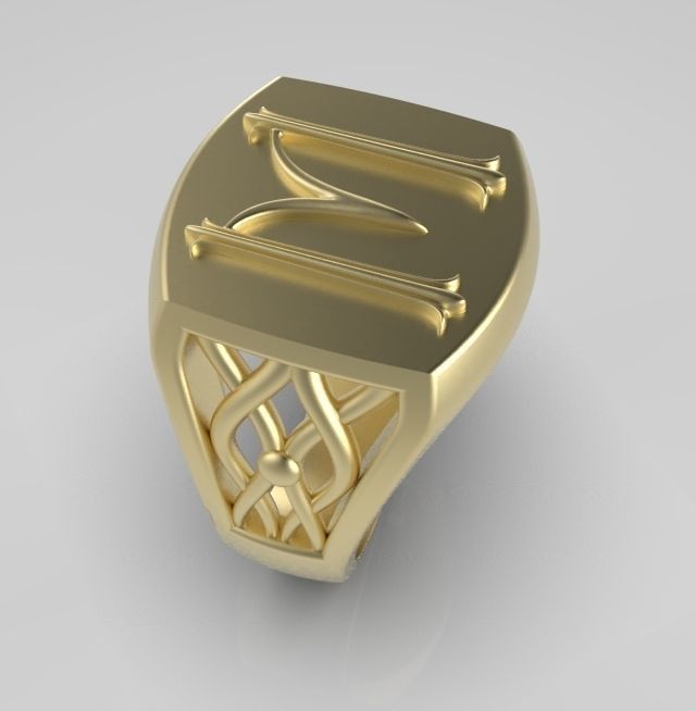 Alphabet Latin M 3D print model_5