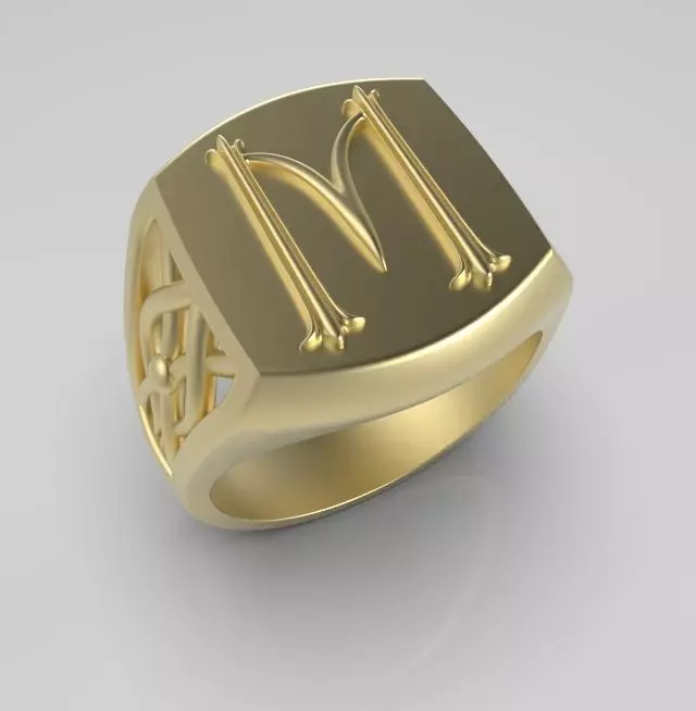 Alphabet Latin M 3D print model_0