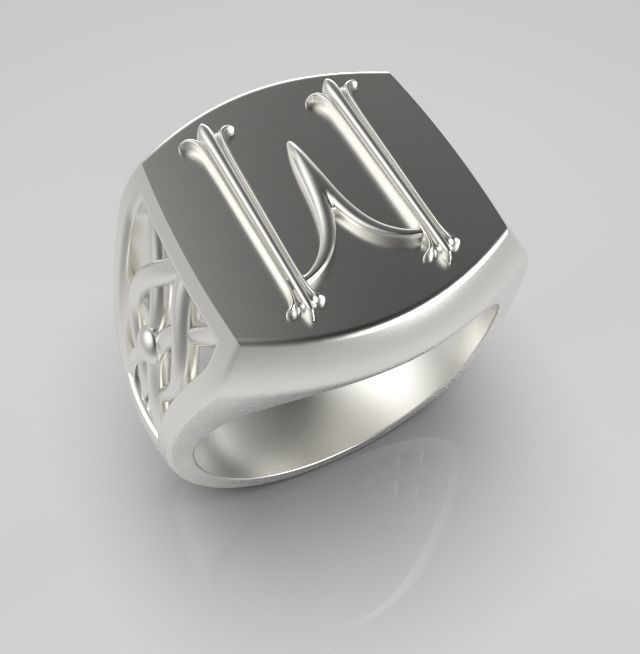 Alphabet Latin M 3D print model_9