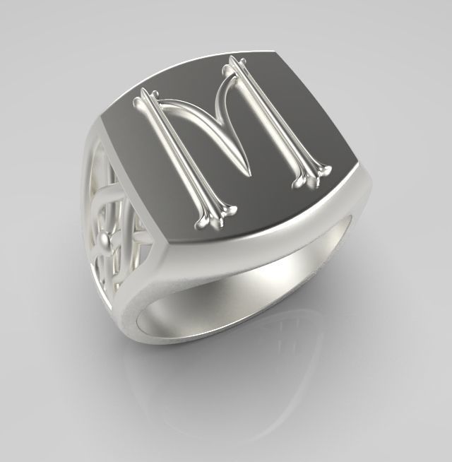 Alphabet Latin M 3D print model_13