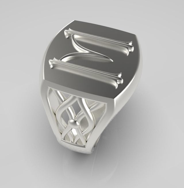 Alphabet Latin M 3D print model_12