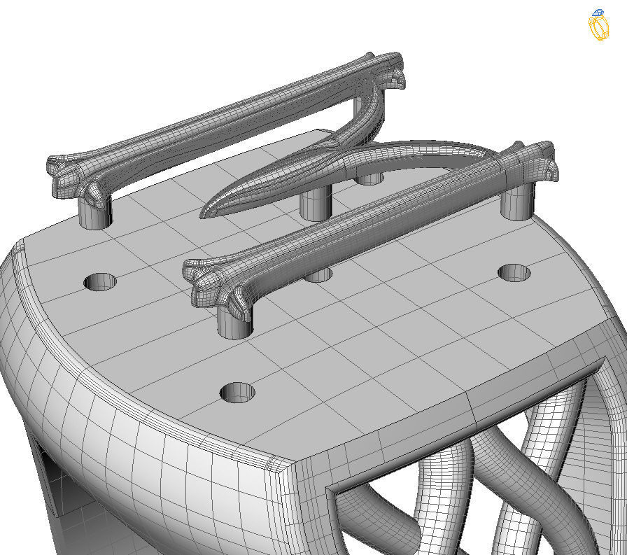 Alphabet Latin M 3D print model_1