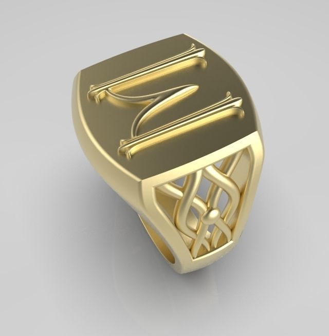 Alphabet Latin M 3D print model_4