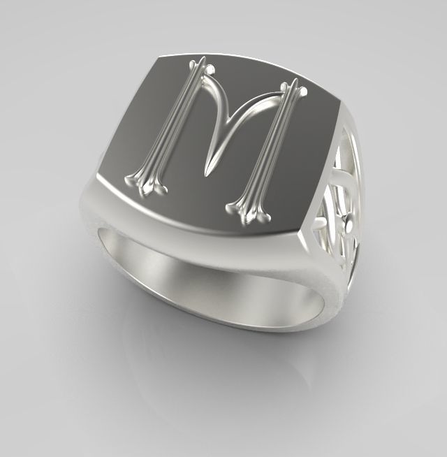 Alphabet Latin M 3D print model_14