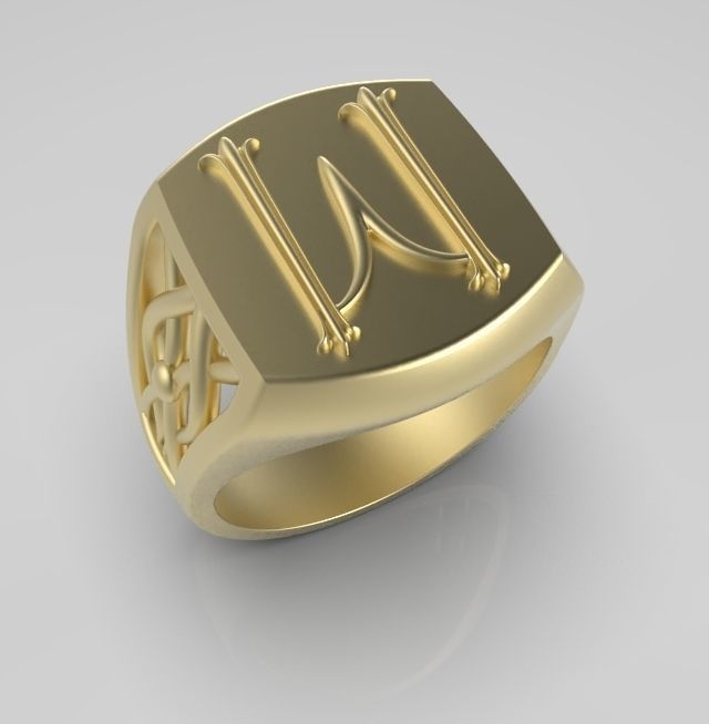 Alphabet Latin M 3D print model_2