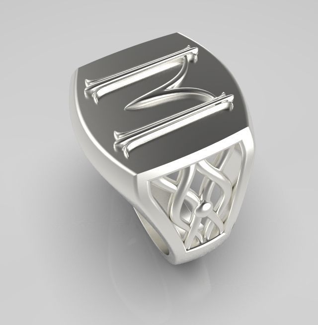 Alphabet Latin M 3D print model_15