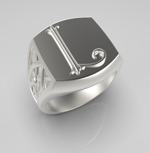 Alphabet Latin L 3D print model_13