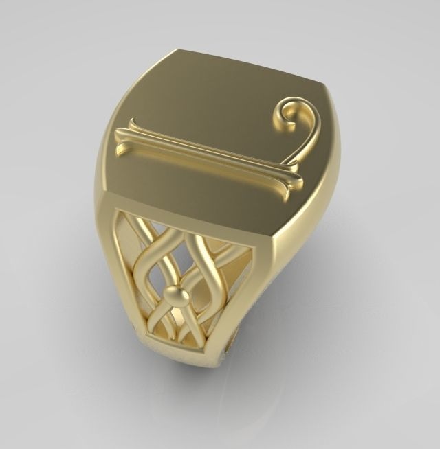 Alphabet Latin L 3D print model_5