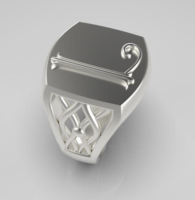 Alphabet Latin L 3D print model_12