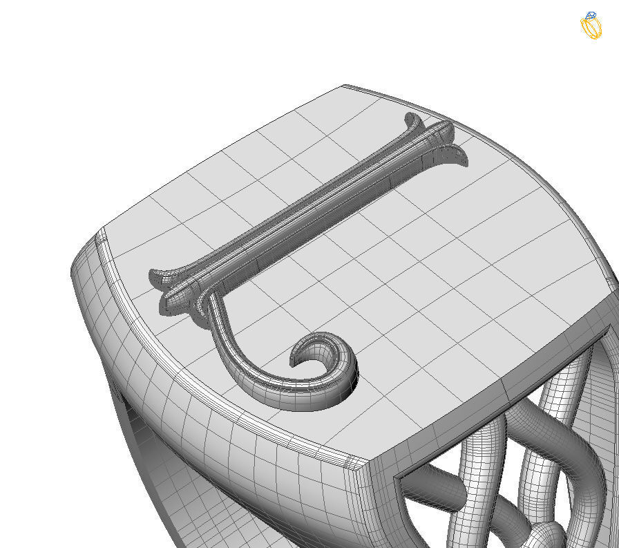 Alphabet Latin L 3D print model_20