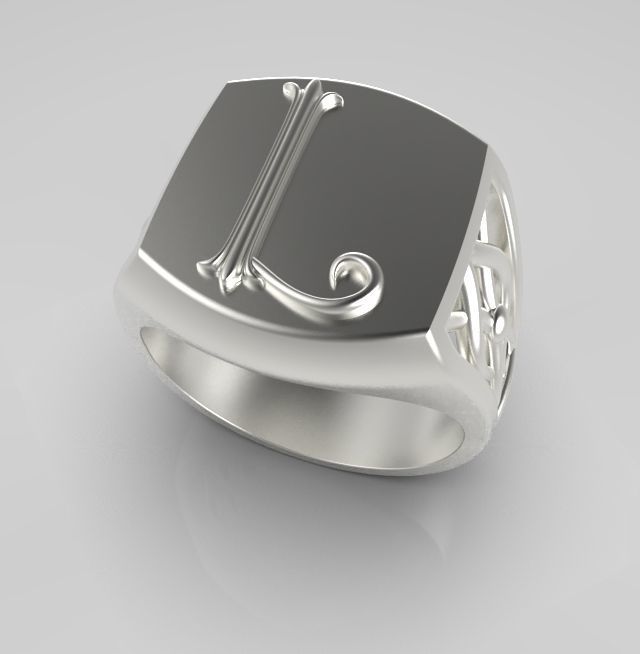 Alphabet Latin L 3D print model_14