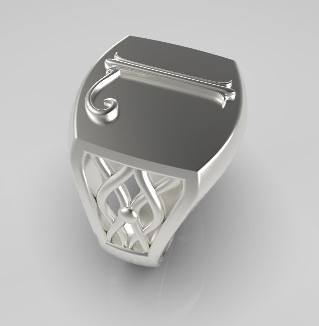 Alphabet Latin L 3D print model_16