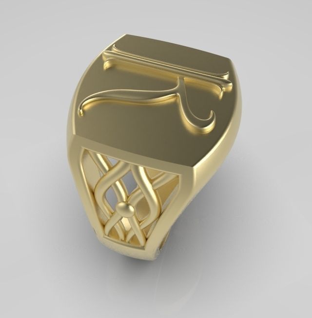 Alphabet Latin K 3D print model_8