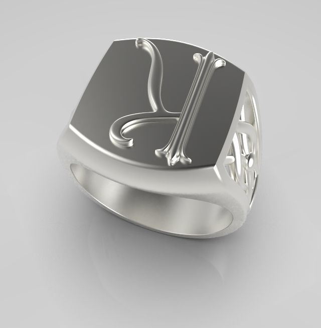 Alphabet Latin K 3D print model_10