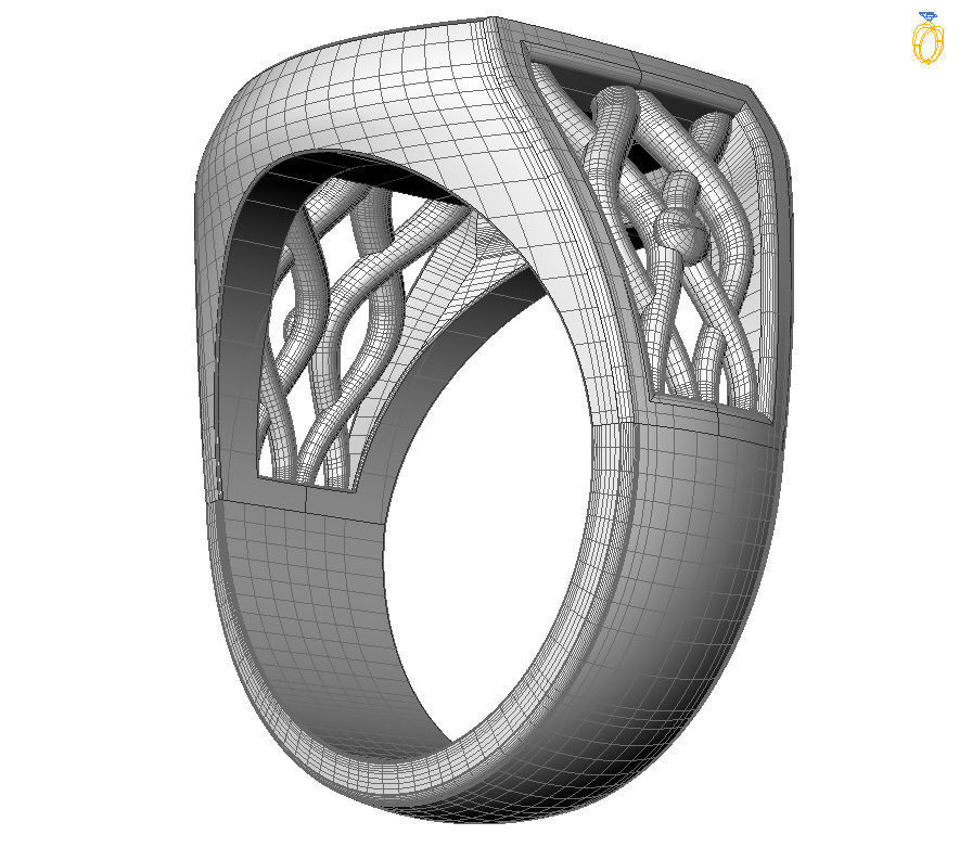 Alphabet Latin K 3D print model_31