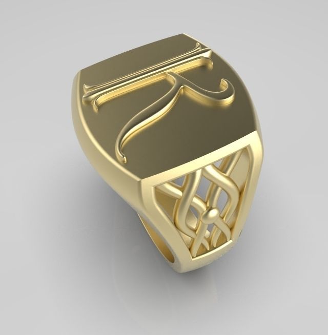 Alphabet Latin K 3D print model_7