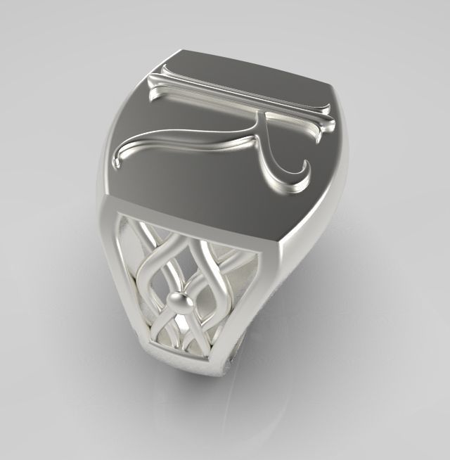 Alphabet Latin K 3D print model_16