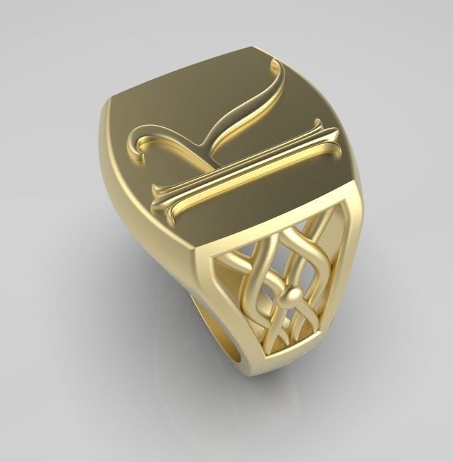 Alphabet Latin K 3D print model_4