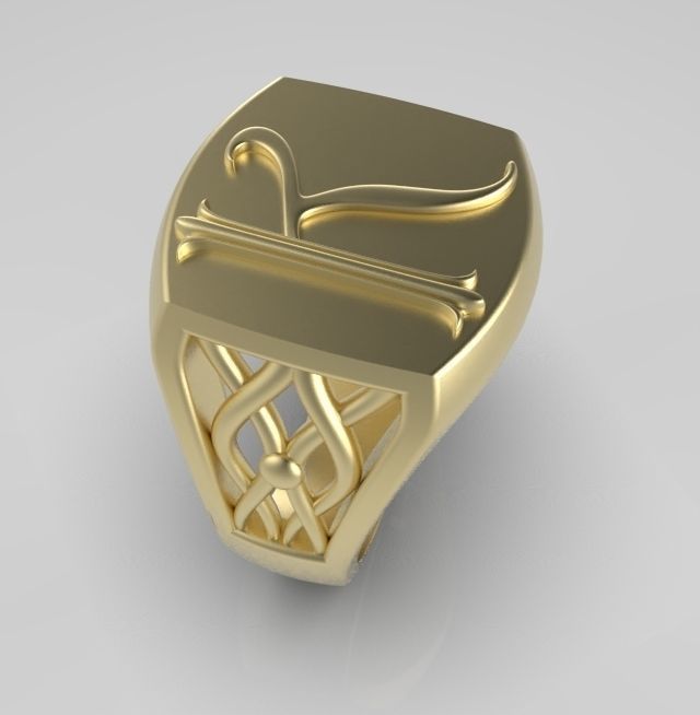 Alphabet Latin K 3D print model_5